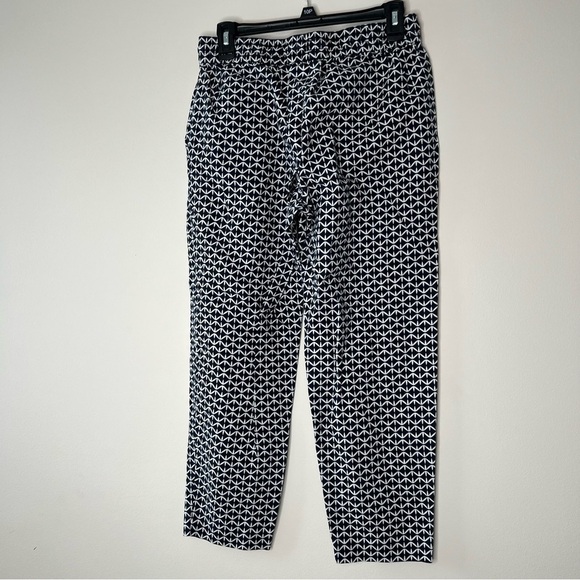 J.Crew. Navy blue & white patterned pants - Picture 2 of 7